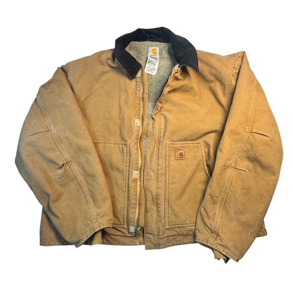 Carhartt Other - Carhartt C61 Sandstone Ridge Coat 2XL Brown Sherpa Lined 2004 Vintage